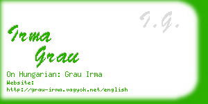 irma grau business card